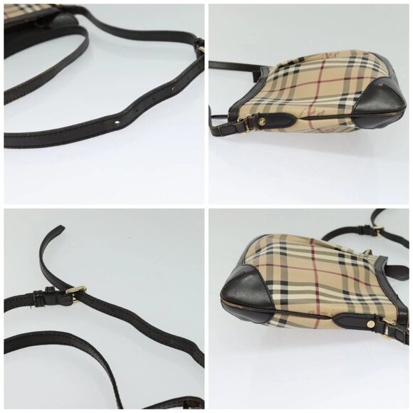 BURBERRY Nova Check Shoulder Bag PVC Beige Gold Auth ep8752 - Picture 16 of 16